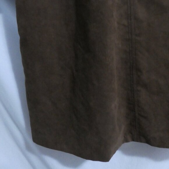 JONES NEW YORK | medium | Long Brown Button-Up Closure Hooded Coat - Picture 16 of 16